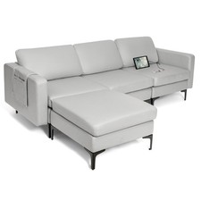 COSTWAY Convertible Sectional