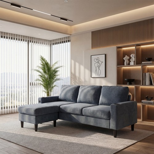 Shaped couch sofa seater - sofa, 4-seater