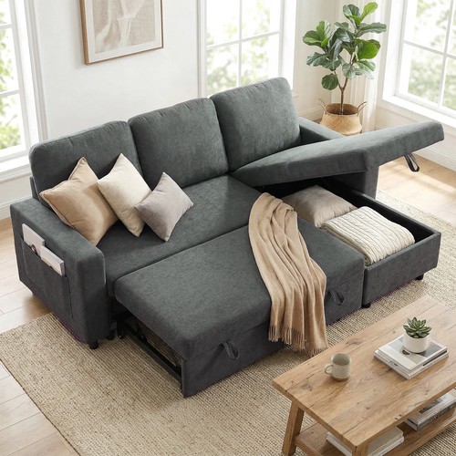 Homcom pull out sofa - pull, bed