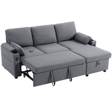 HOMCOM Corner Sofa Bed, L