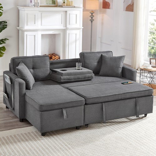 Shaped corner sofa bed - corner, with