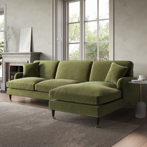 Seater sofa shaped - sofa, velvet