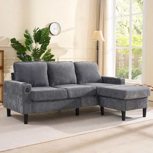 Shaped corner sofa with - sofa,