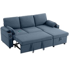 HOMCOM Corner Sofa Bed, L