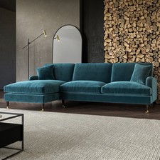 4 Seater Sofa L-Shaped Velvet