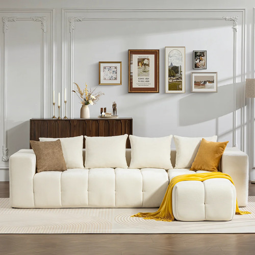 Modular chenille cloud sofa - chenille,
